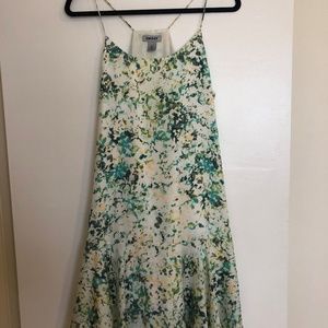 DKNY floral midi-length slip dress